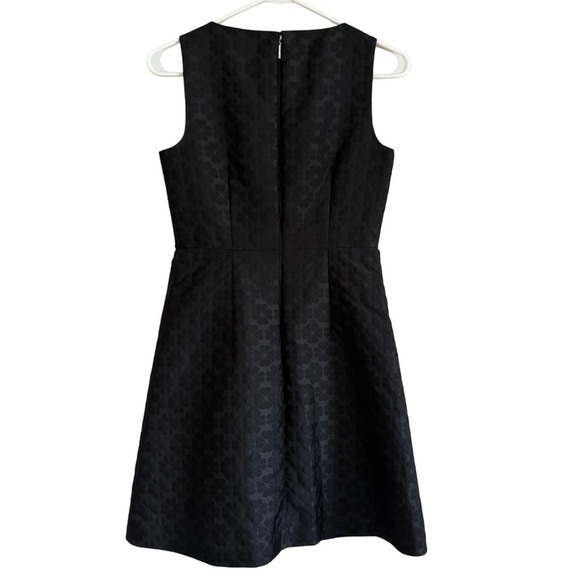Kate Spade New York Floral Spade Jacquard Sleeveless Midi Dress Black - Picture 3 of 11